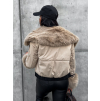 Béžová bunda s kožíškem PIRETA