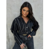 Černá krátká denim bunda SPARKYS