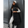 Černá dlouhá prošívaná vesta VALENTYN