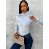 Světle šedý svetřík CATENY s roláčkem