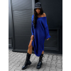 Královsky modré svetrové oversized šaty RUPI