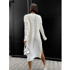Bílé dlouhé svetrové šaty SEMBE