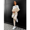 Béžovo-bílý dvojdílný komplet AURA