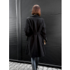 Černý elegantní kabát NUTRYD s knoflíky