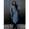 Modré denim šaty MAINER se stříbrnými detaily