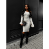 Krémové elegantní svetrové šaty HAYAT