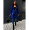 Královsky modrý kabát SUBAT na knoflíky