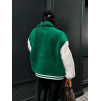 Zelená plyšová bunda CEKET baseball styl