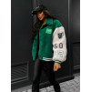 Zelená plyšová bunda CEKET baseball styl