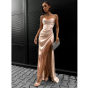 Béžové dlouhé elegantní šaty VOLINET
