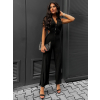 Černý overal SPARKLE s řetízky na boku