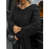 Černý krátký pletený svetřík KETRYNS