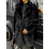 Černý plyšový teddy kabát ASLAN