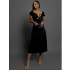 Černé elegantní šaty DESTANY s volánky