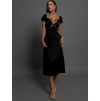 Černé elegantní šaty DESTANY s volánky