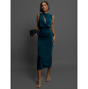 Petrolejové elegantní šaty VOTALY