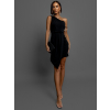 Černé elegantní šaty GOLDY na zavazování