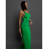 Zelené šaty KONTRAME se zavazováním na ramenech