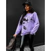 Fialová oversize mikina VALIVEY s potiskem