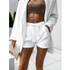 Bílé elegantní kraťasy LIZET na zavazování