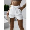 Bílé elegantní kraťasy LIZET na zavazování