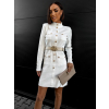 Bílé stylové svetrové šaty DEMET
