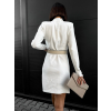 Bílé stylové svetrové šaty DEMET
