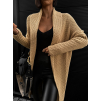 Hnědý stylový cardigan HAZIRAN