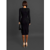Černé svetrové šaty KALAISA s pleteným vzorem