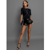 Černé latexové kraťasy IDAHOR