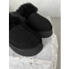 Černé pantofle válenky INKLUZEM s černým kožíškem