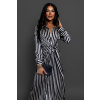 Černobílé košilové šaty SYRENY s pruhy