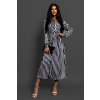 Černobílé košilové šaty SYRENY s pruhy