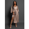 Béžové saténové elegantní šaty FRIENY