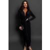 Černé elegantní šaty BOREAS s výstřihem