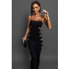 Černé party šaty MALATIA s průstřihy