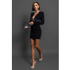 Černé stylové šaty KONYA s řetízky