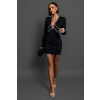 Černé stylové šaty KONYA s řetízky