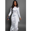Bílé elegantní metalické šaty ALFEIOS