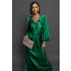 Zelené saténové elegantní šaty ARATO