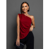 Bordó elegantní top PORETO