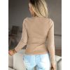 Béžové žerzejové triko MANIA s dlouhým rukávem