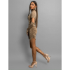 Béžové žerzejové šaty SYRINX s oddělenými rukávy