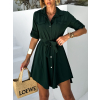 Smaragdové košilové šaty FOGGY áčkové