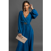 Modré elegantní šaty SIRIUS s páskem