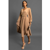 Hnědé elegantní šaty SIRIUS s páskem