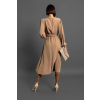 Hnědé elegantní šaty SIRIUS s páskem