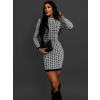 Černobílé stylové šaty DUELONA s vycpávkami