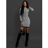 Černobílé stylové šaty DUELONA s vycpávkami