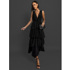 Černé elegantní šaty SUSANI s volány